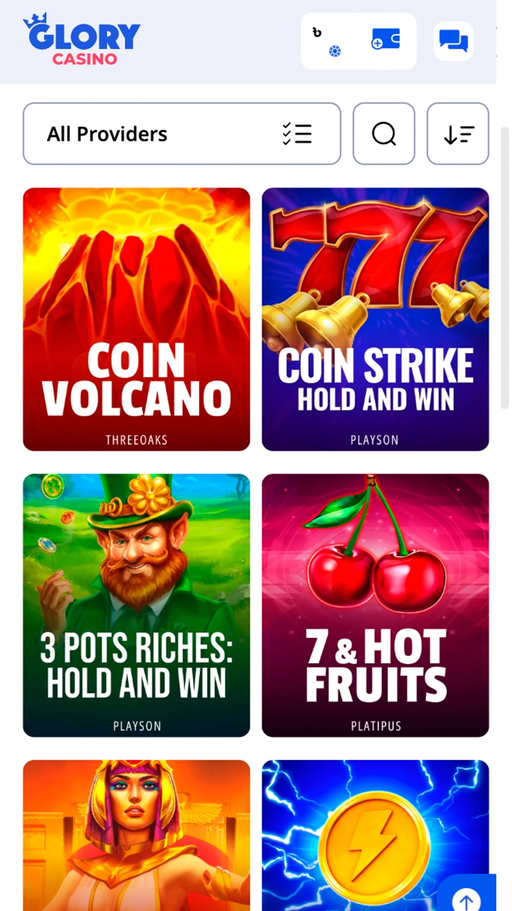 Start playing at Glory Casino.