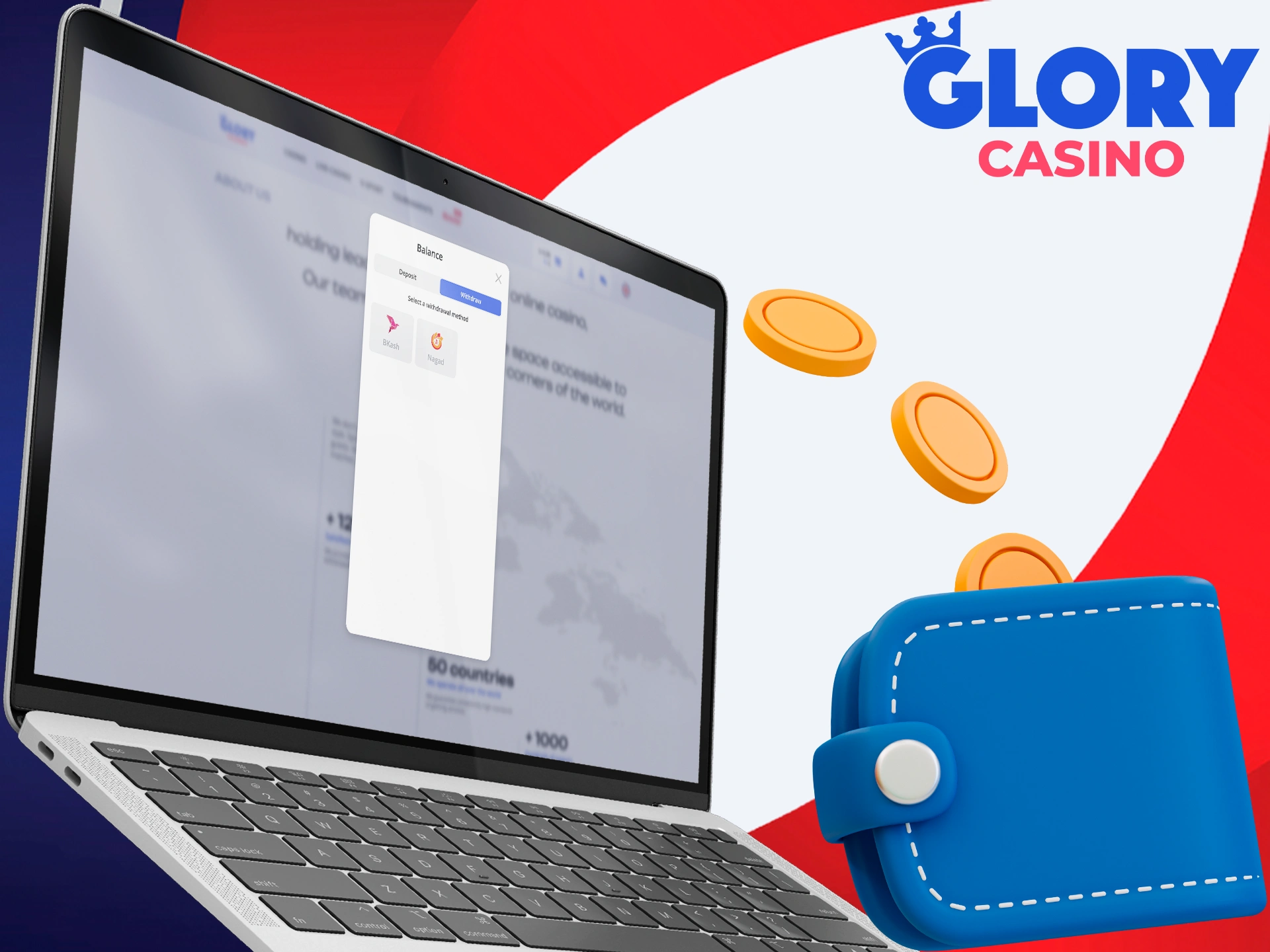 Read how to withdraw money at Glory Casino.