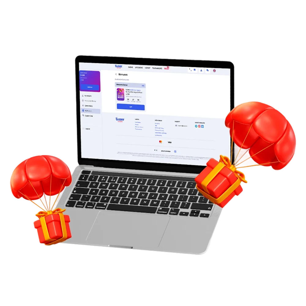 Glory Casino উপলব্ধ বোনাসগুলি থেকে আপনার বোনাসটি বেছে নিন।