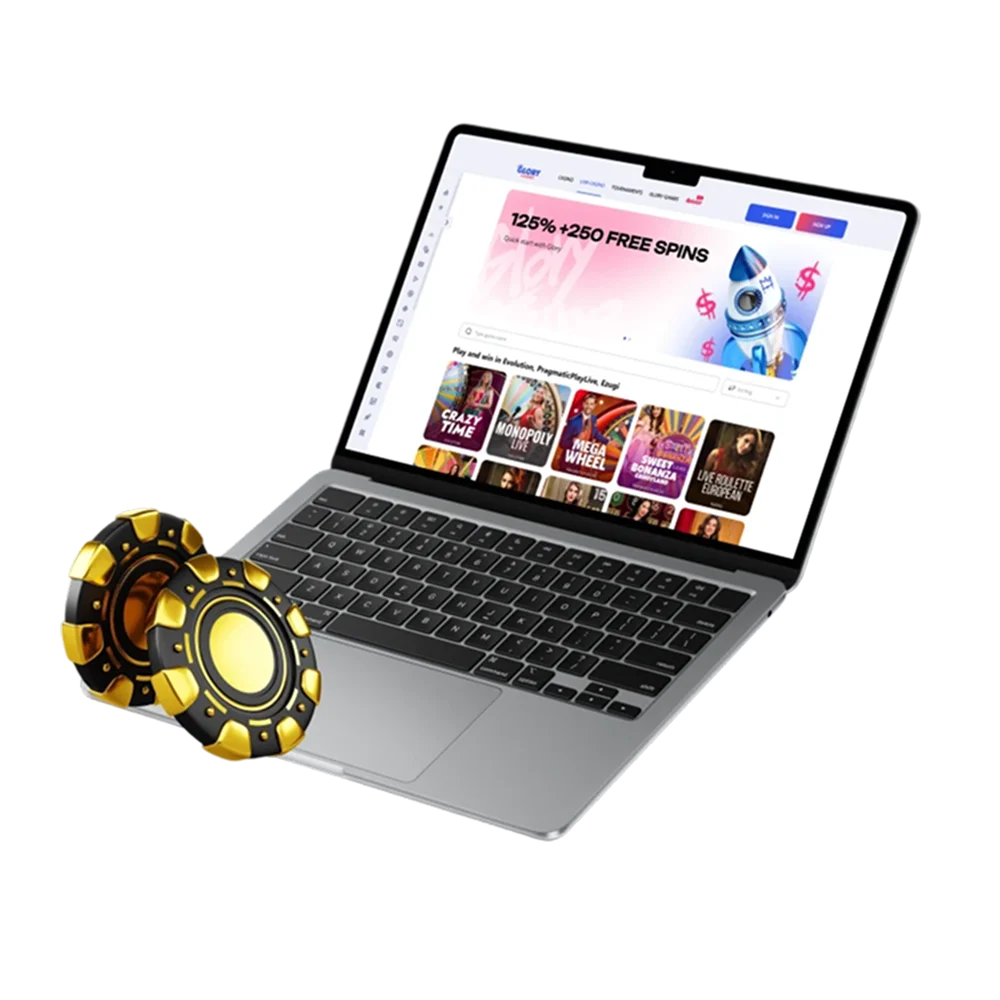 Play Live Casino games on the Glory Casino website.