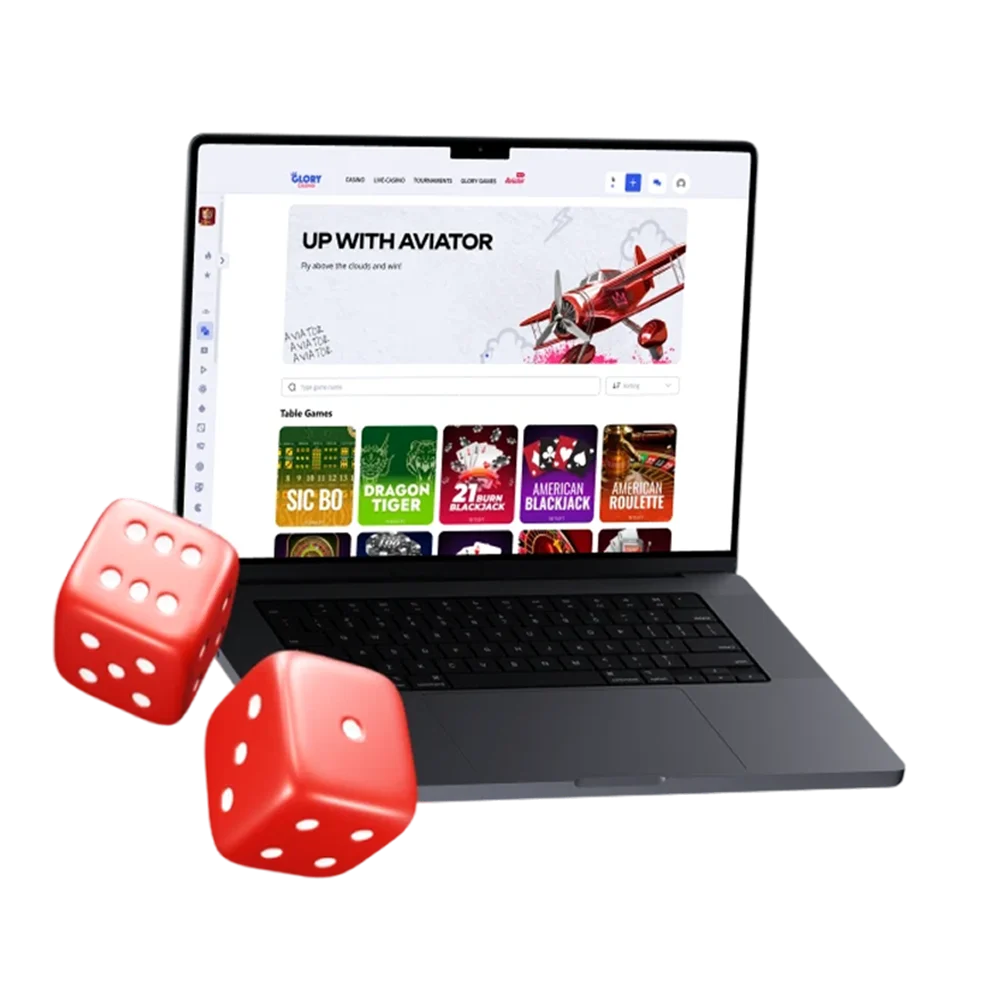 Start playing table games on the Glory Casino website.